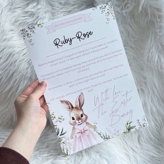 Pink bunny - A4 certicate