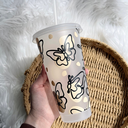 Butterfly line art - 24oz cold cup