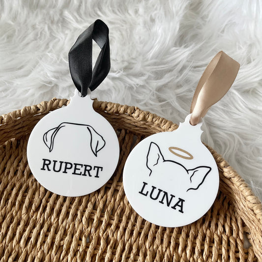 Dog head silhouette decoration / memorial