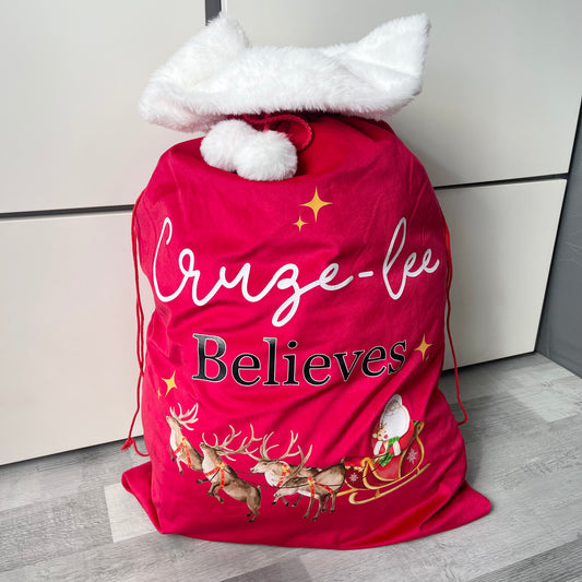 Red Christmas sack (Believes design )