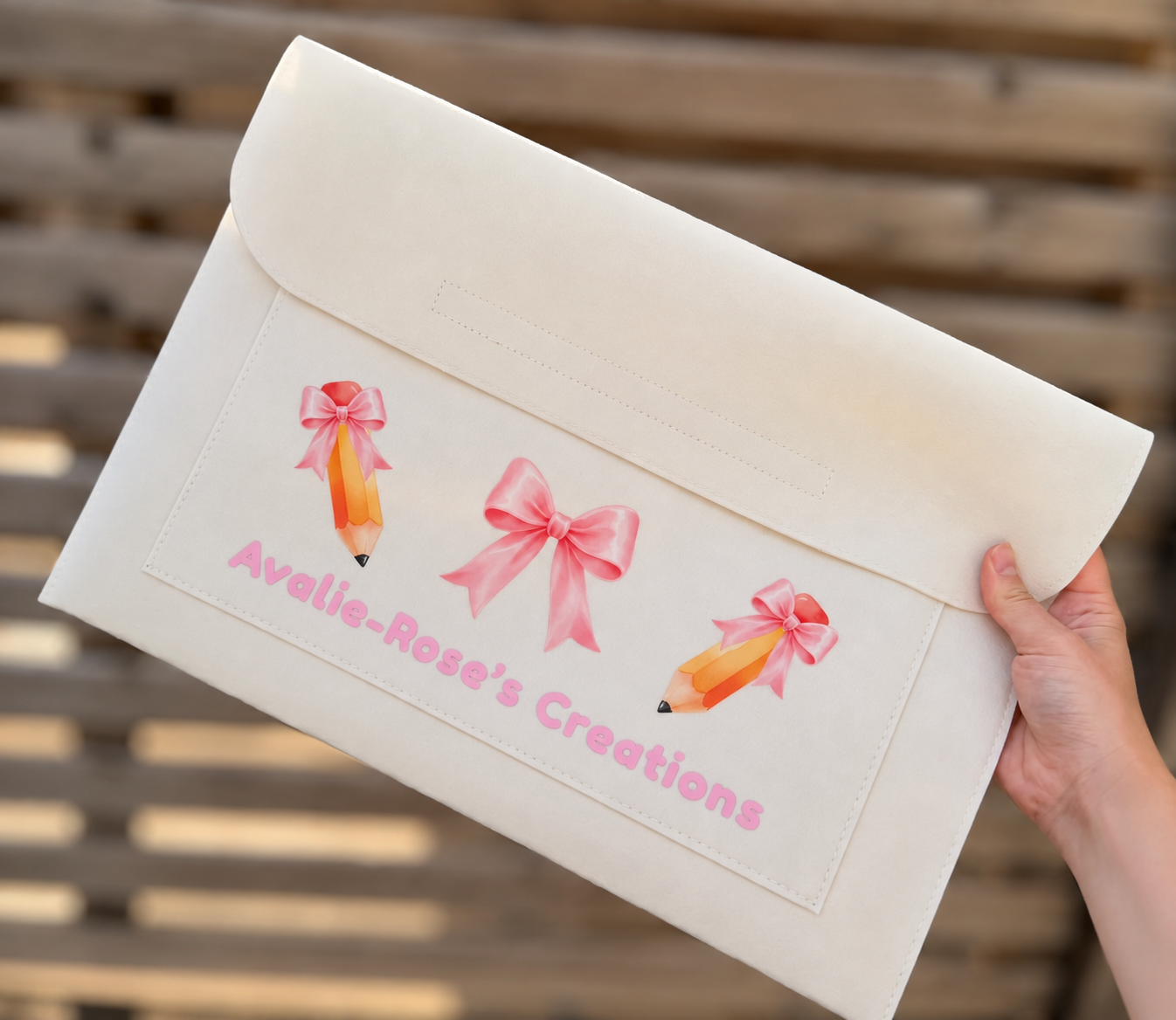 Artwork / Creations Felt folder - bow theme