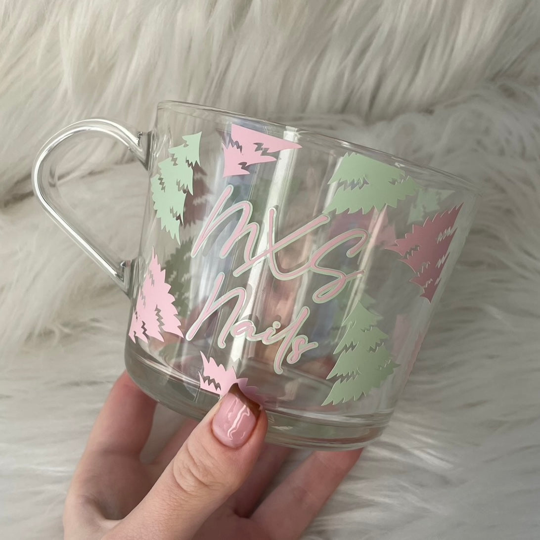 Two colour Christmas tree mug