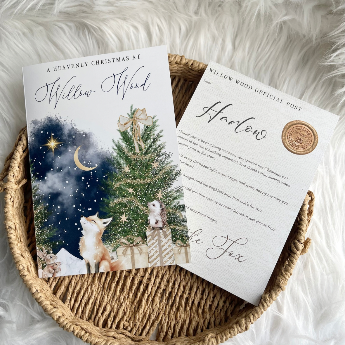 Willow Wood story booklet with letter personalised