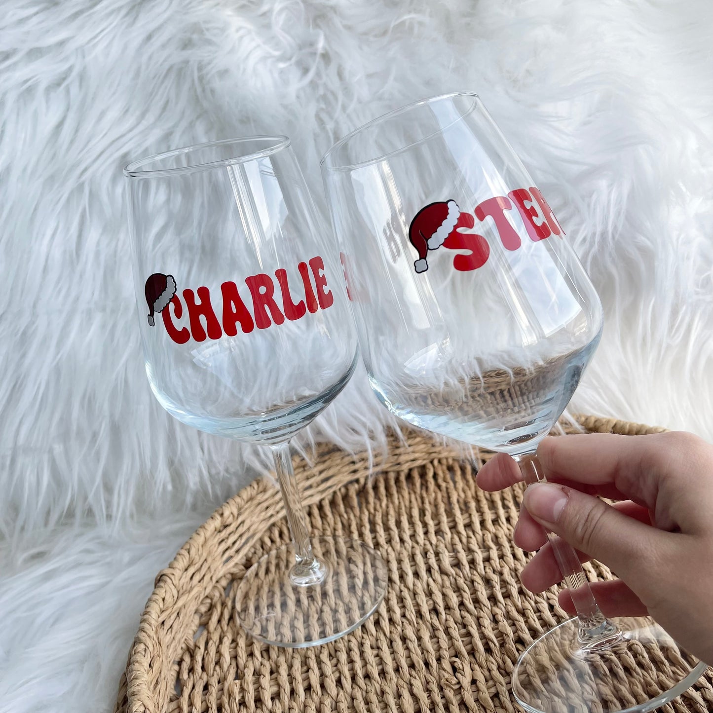 Santa Hat Wine glasses 🎅