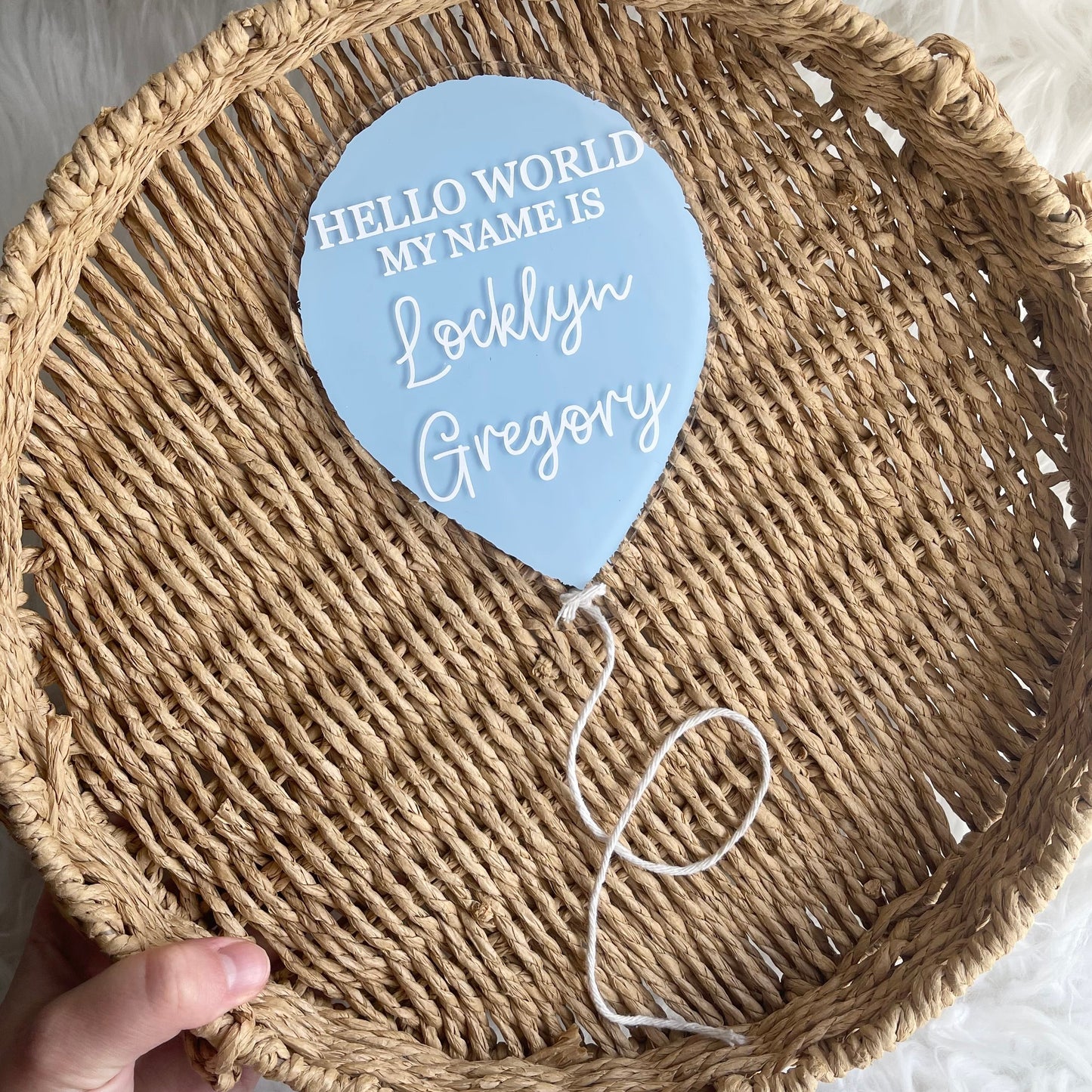 Name announcement acrylic balloon