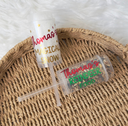 Magical snow & reindeer food poppers
