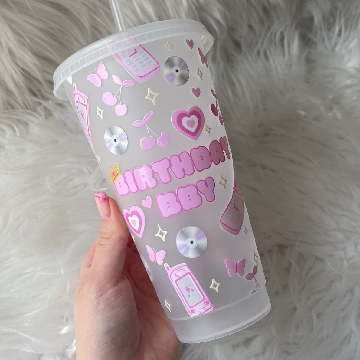 Y2K inspired cold cup