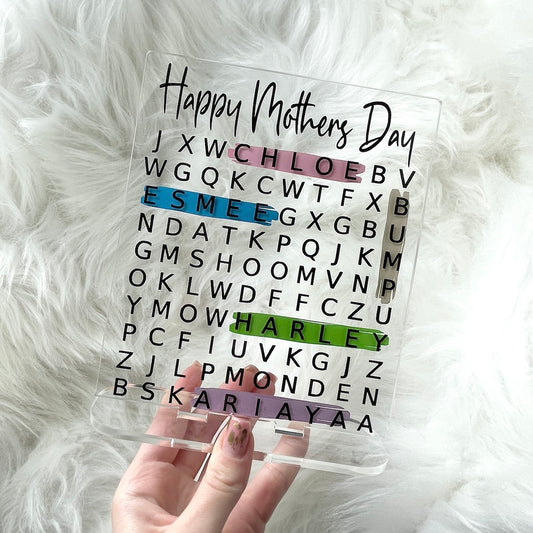 Mother’s day - Word search plaque