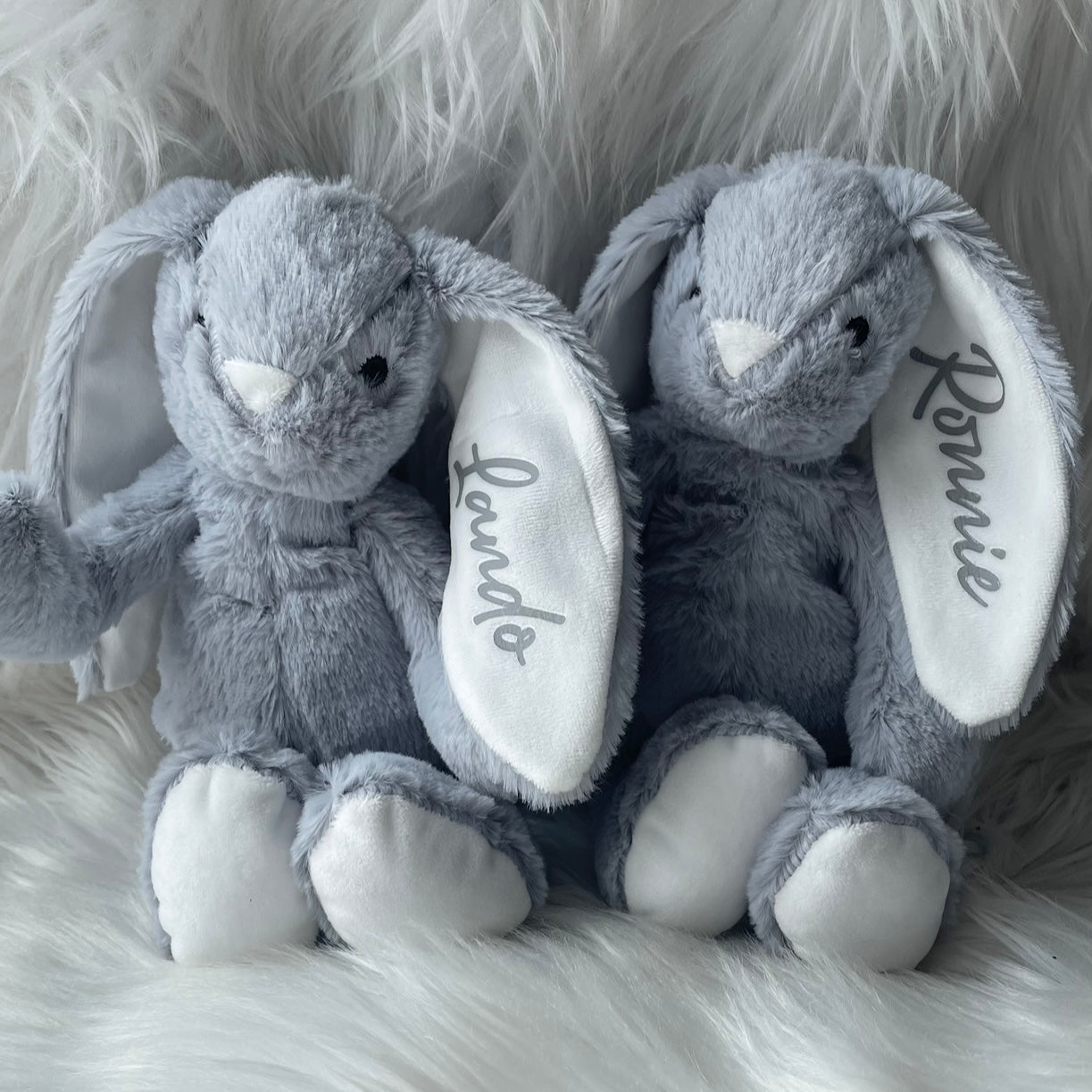 Grey personalised Bunny