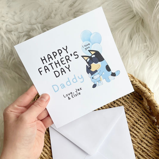 Bluey theme Father’s Day card