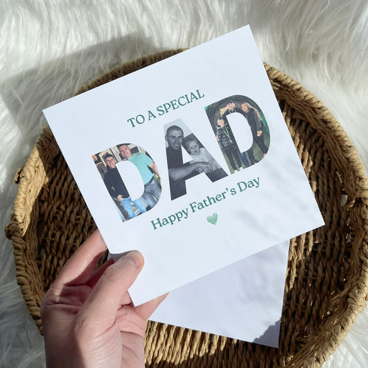 Photo letter Father’s Day Card - 6”