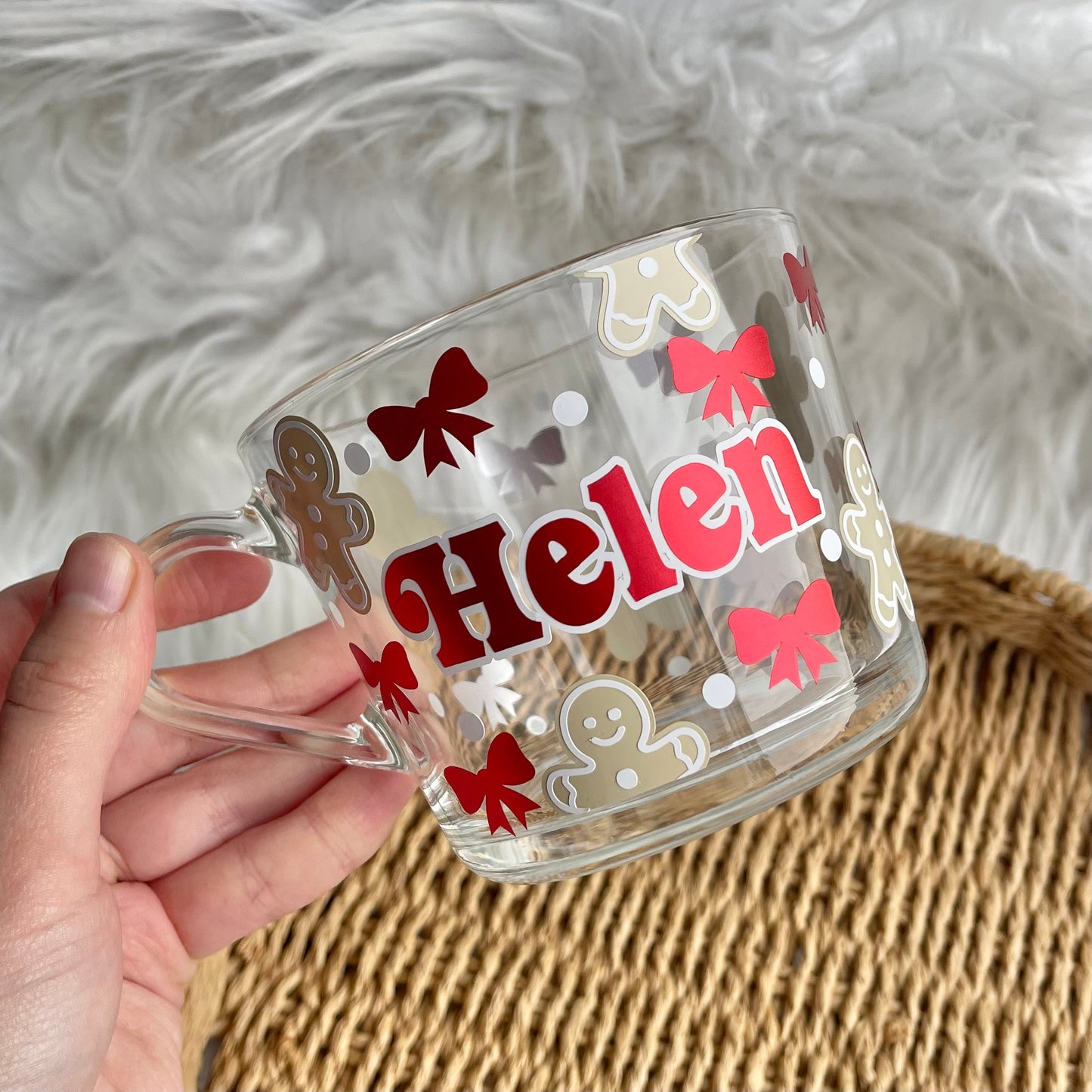 Gingerbread men and bows Mug