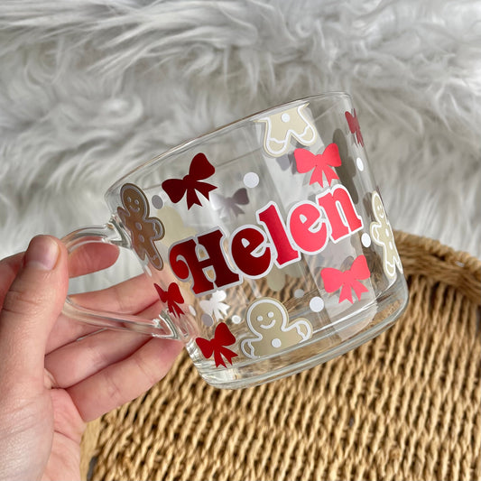 Gingerbread men and bows Mug