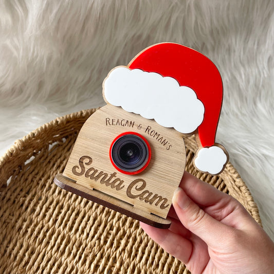 Santa cam - freestanding Oak/acrylic