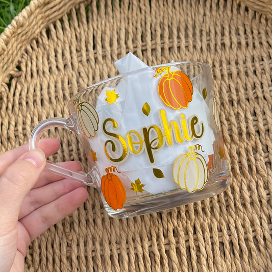 Gold Outlined pumpkin Mug