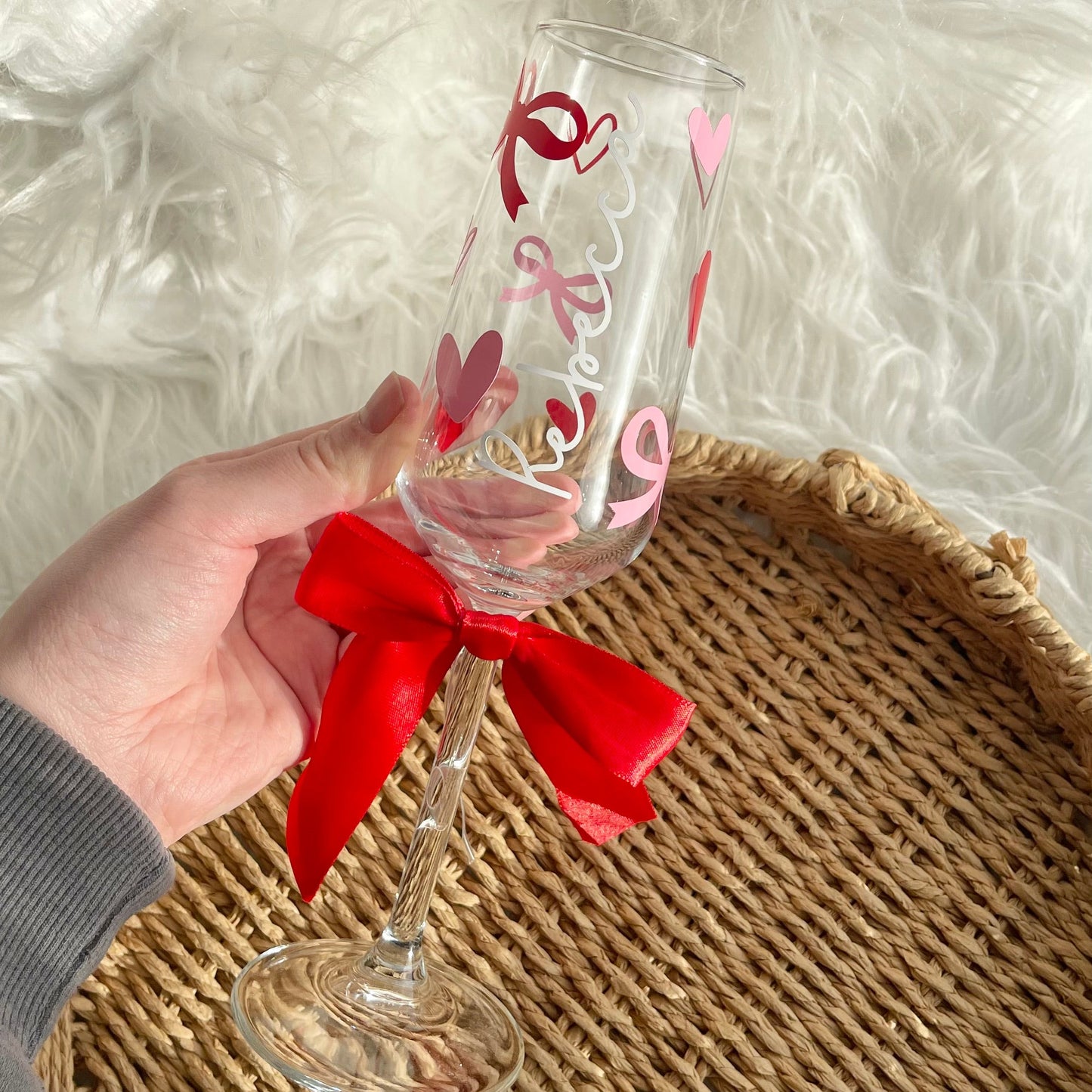 Hearts & bows Glass