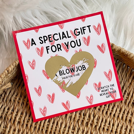 A special gift for you - heart scratch card (any wording)