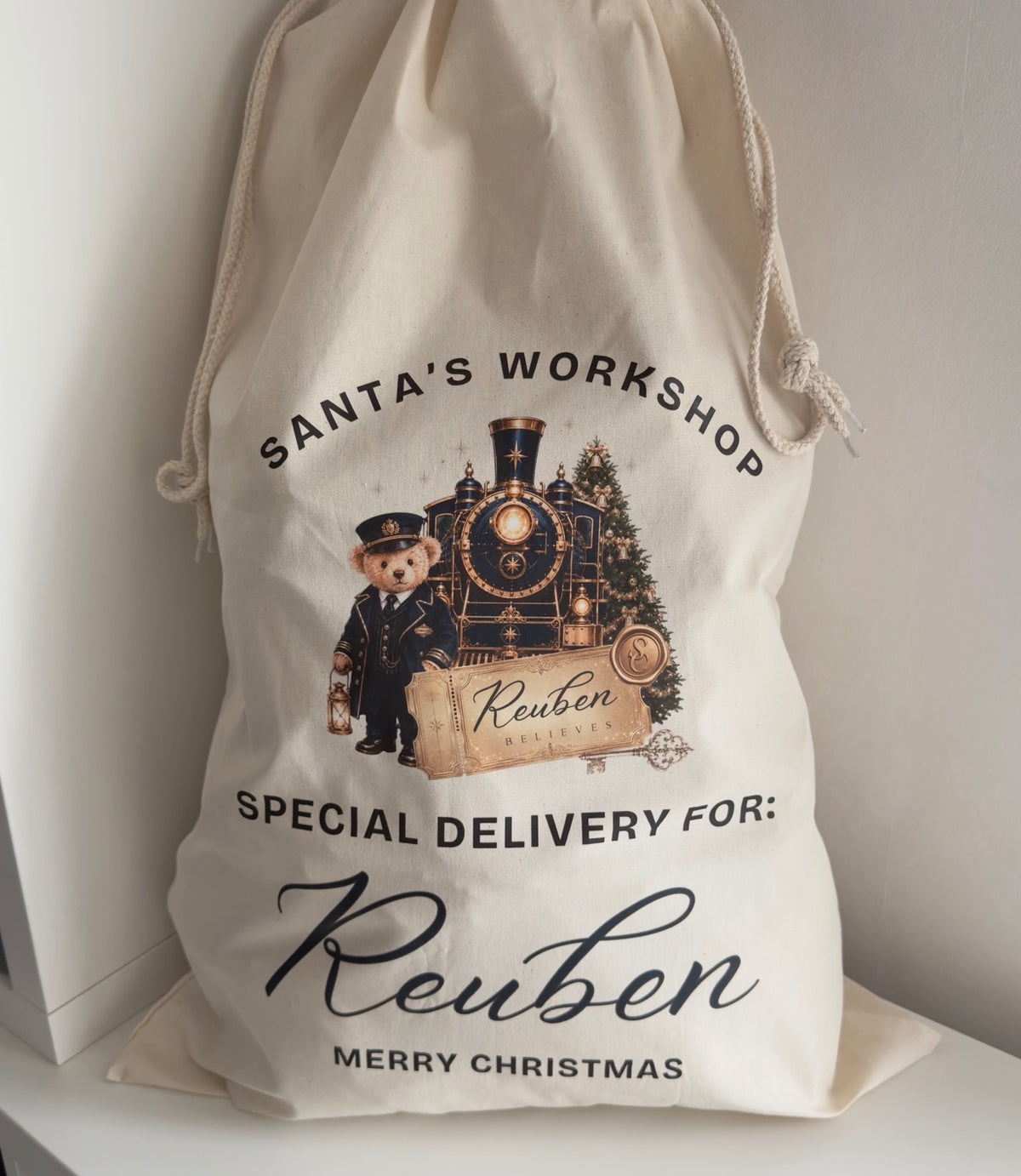 The express train Christmas sack - Navy