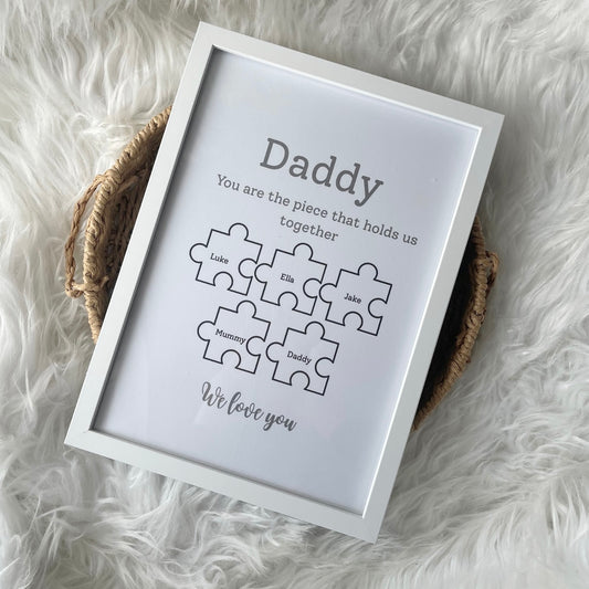You are the piece that holds us together - A4 photo frame
